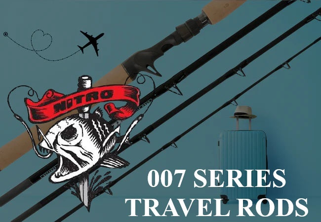NITRO RODS 007 TRAVEL SERIES - SPIN AND BAITCAST RODS