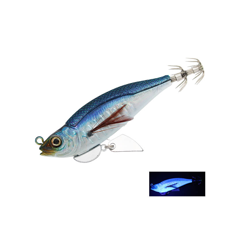 LITTLE JACK HUGGOS (SQUID JIG) 90MM - COLOUR: 02 BLUE AJI/UV