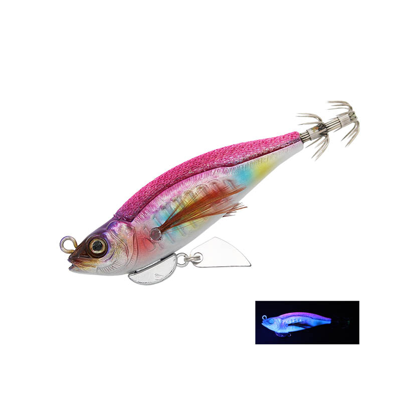 LITTLE JACK HUGGOS (SQUID JIG) 90MM - COLOUR: 04 PINK AJI/UV
