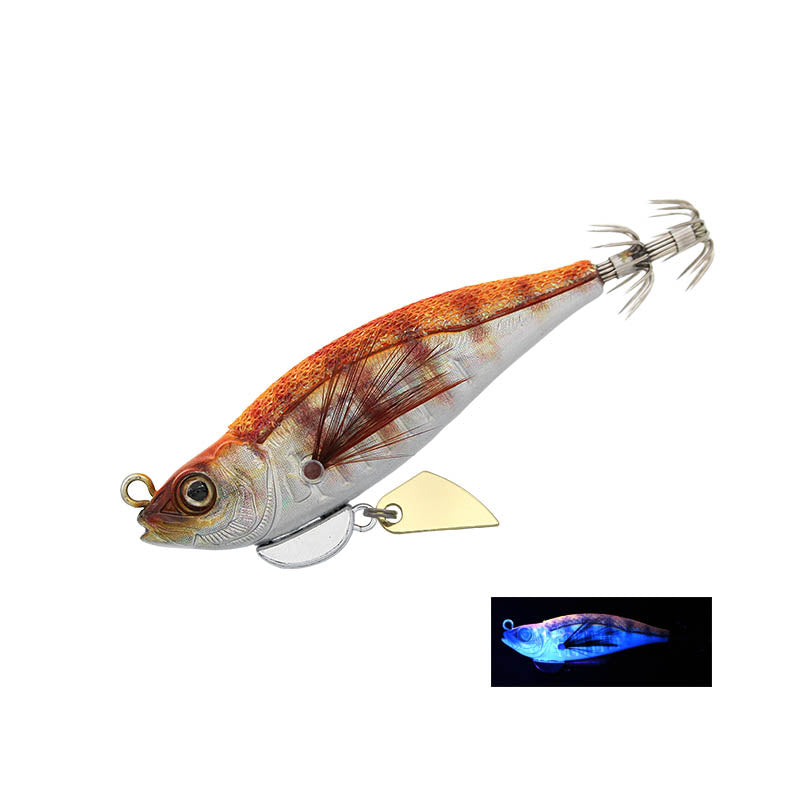 LITTLE JACK HUGGOS (SQUID JIG) 90MM - COLOUR: 08 REAL ORANGE/UV