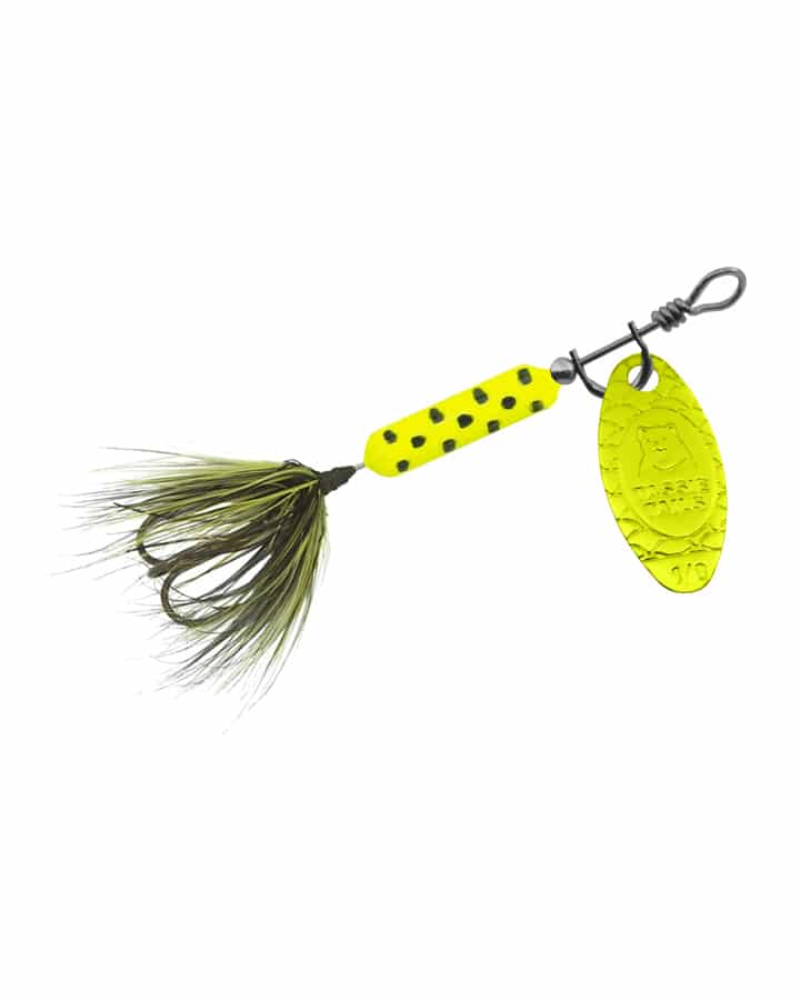TASMANIAN DEVIL - TASSIE TAILS 3.5G (1/8OZ) COLOUR #08 SPOTTED CHARTREUSE