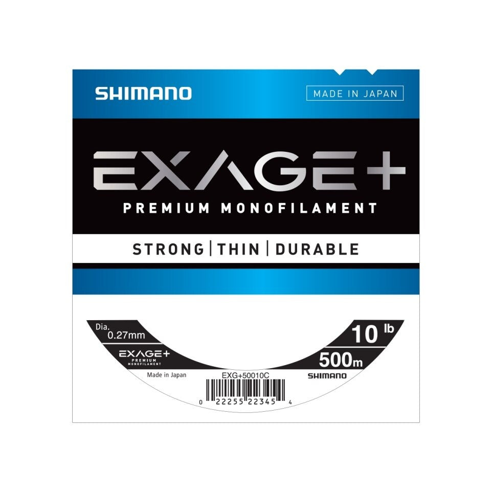 SHIMANO EXAGE PLUS MONOFILAMENT LINE (10LB) 500M