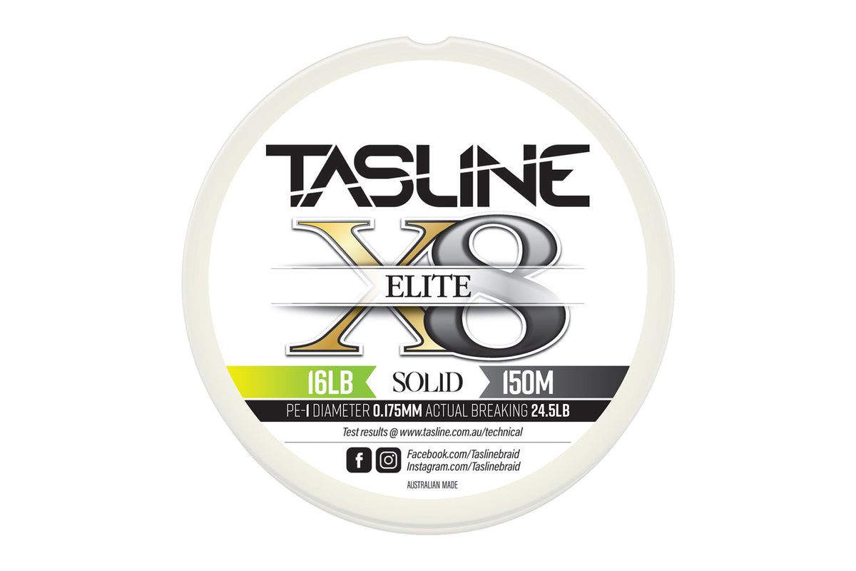 TASLINE ELITE WHITE X8 SOLID 16LB 150M