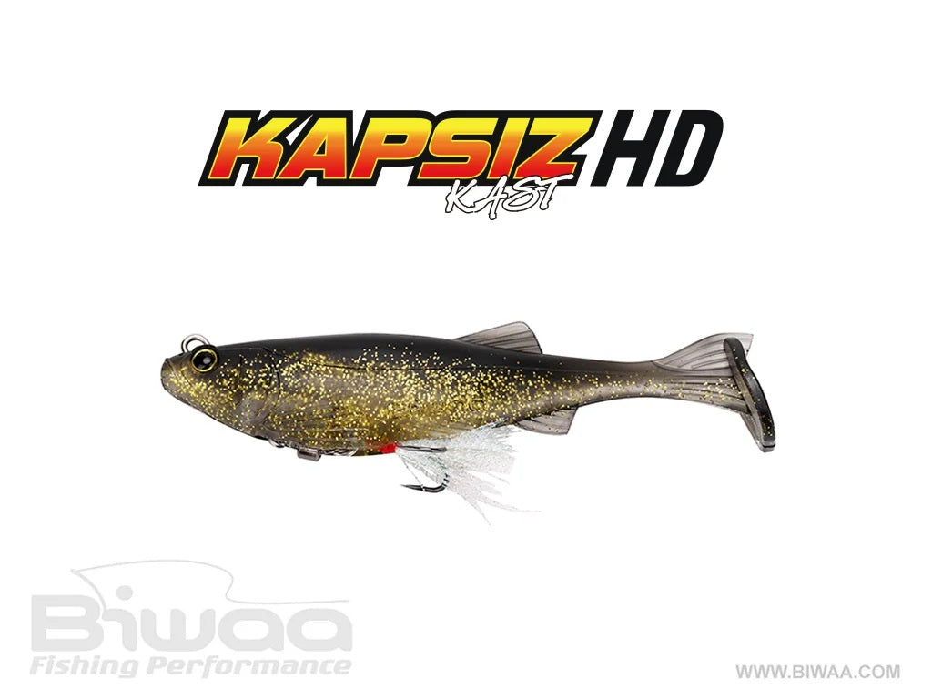 BIWAA KAPSIZ KAST HD 6 (RIGGED SOFT-PLASTIC SWIMBAIT) COLOUR #206 GOLD SHINER