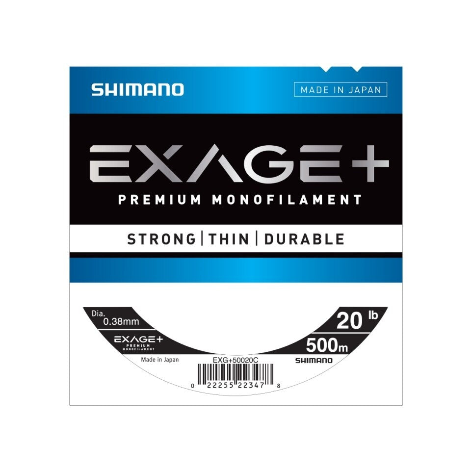 SHIMANO EXAGE PLUS MONOFILAMENT LINE (20LB) 500M