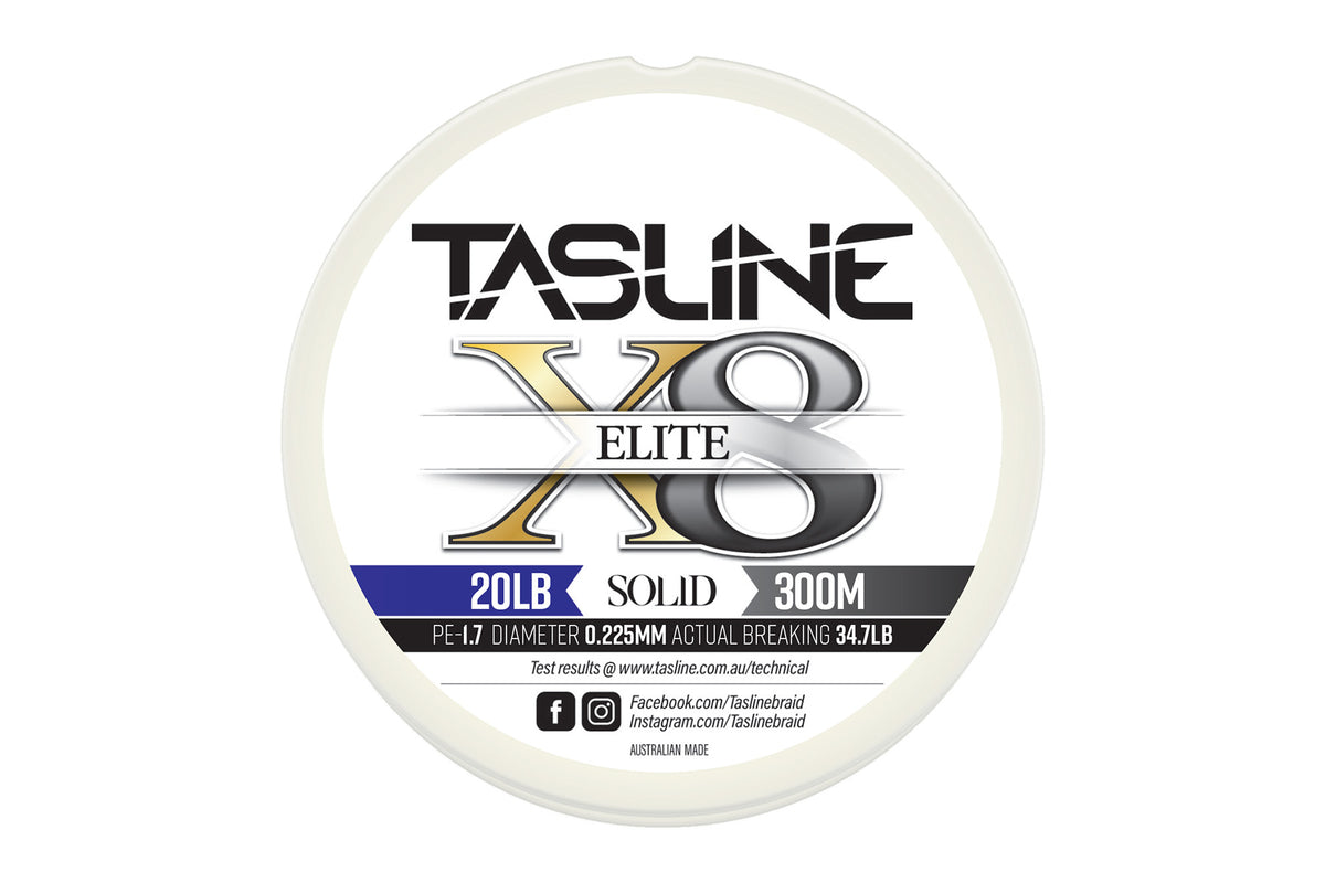 TASLINE ELITE WHITE X8 SOLID 20LB 150M