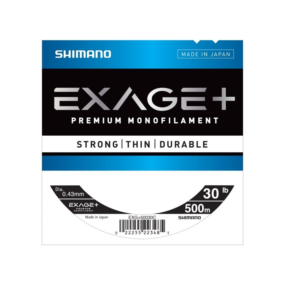 SHIMANO EXAGE PLUS MONOFILAMENT LINE (30LB) 500M