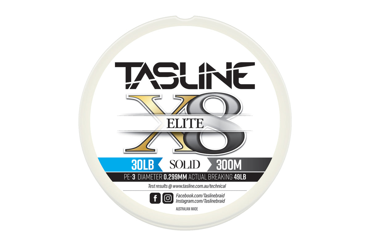 TASLINE ELITE WHITE X8 SOLID 30LB 150M