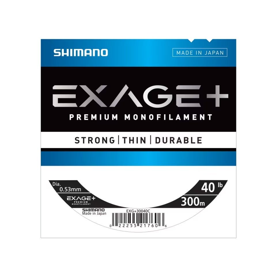 SHIMANO EXAGE PLUS MONOFILAMENT LINE (40LB) 300M