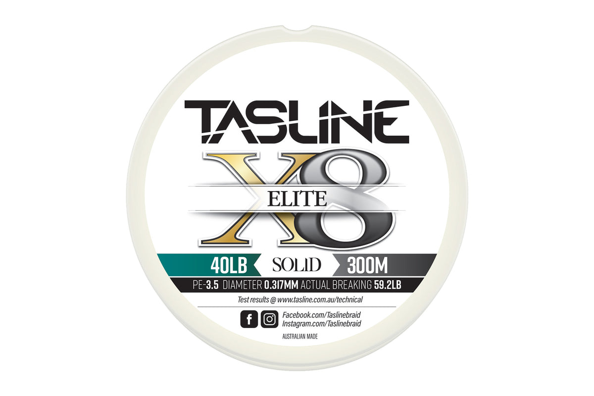 TASLINE ELITE WHITE X8 SOLID 40LB 300M