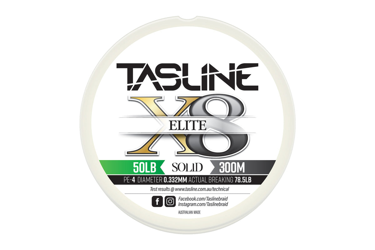 TASLINE ELITE WHITE X8 SOLID 50LB 300M