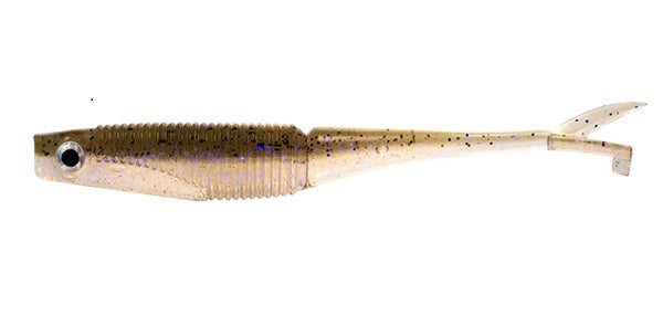 DAIWA BAIT JUNKIE FLICK 3.95 INCH - COLOUR: 65 GHOST ELECTRIC SHAD