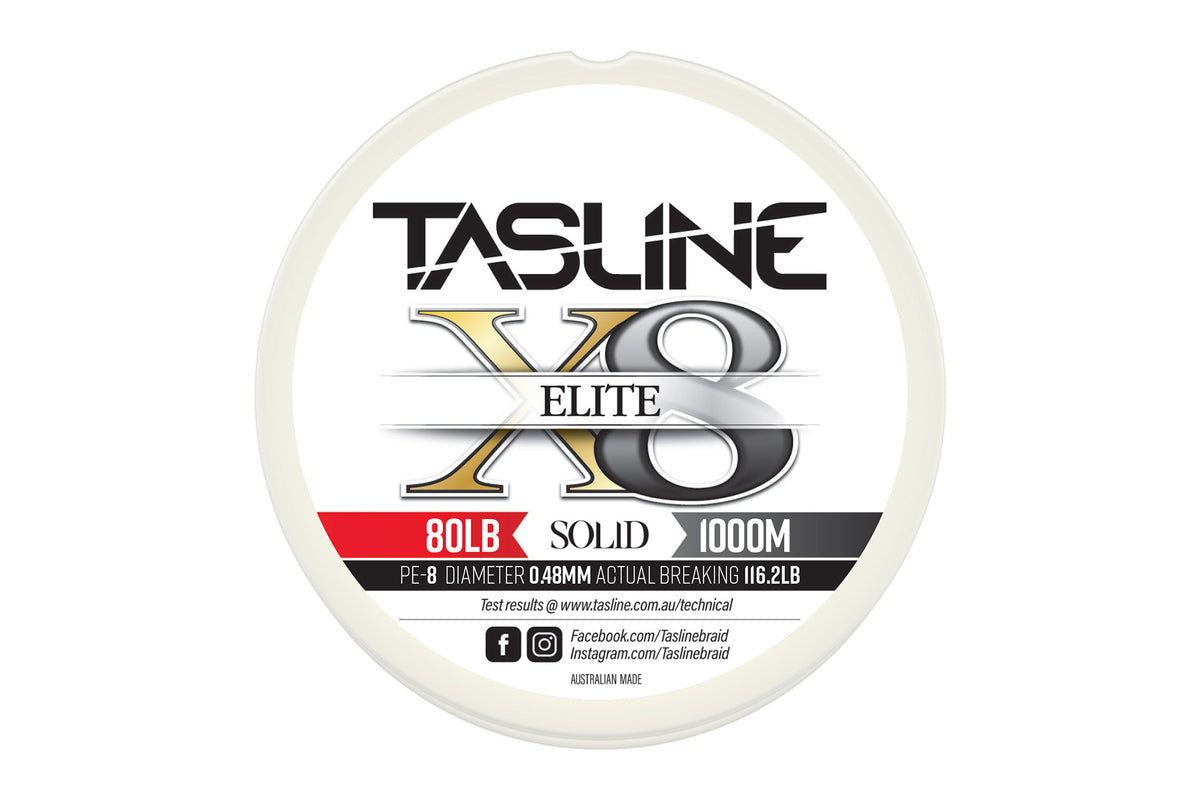 TASLINE ELITE WHITE X8 SOLID 80LB 1000M
