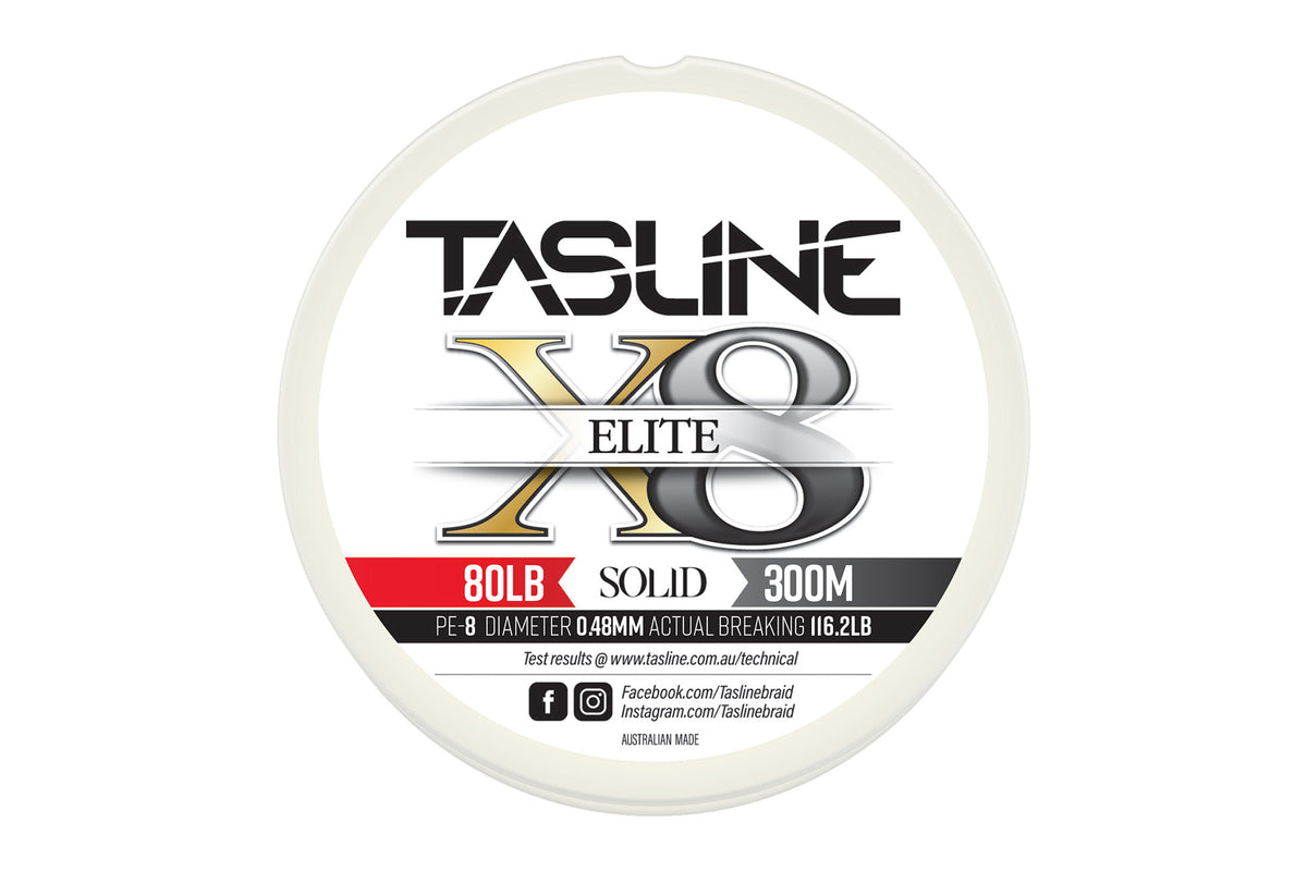 TASLINE ELITE WHITE X8 SOLID 80LB 300M