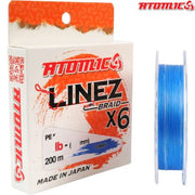 ATOMIC LINEZ BRAID X6 BRAID PE0.6 (10LB) 200M - BLUE