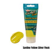 BERKLEY GULP GEL RUB ON SCENT - SARDINE YELLOW SILVER FLECK (80ML TUBE)