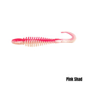 BERKLEY POWERBAIT CURLY BONES 4 INCH - COLOUR: PINK SHAD