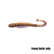 BERKLEY POWERBAIT CURLY BONES 4 INCH - COLOUR: PEANUT BUTTER JELLY