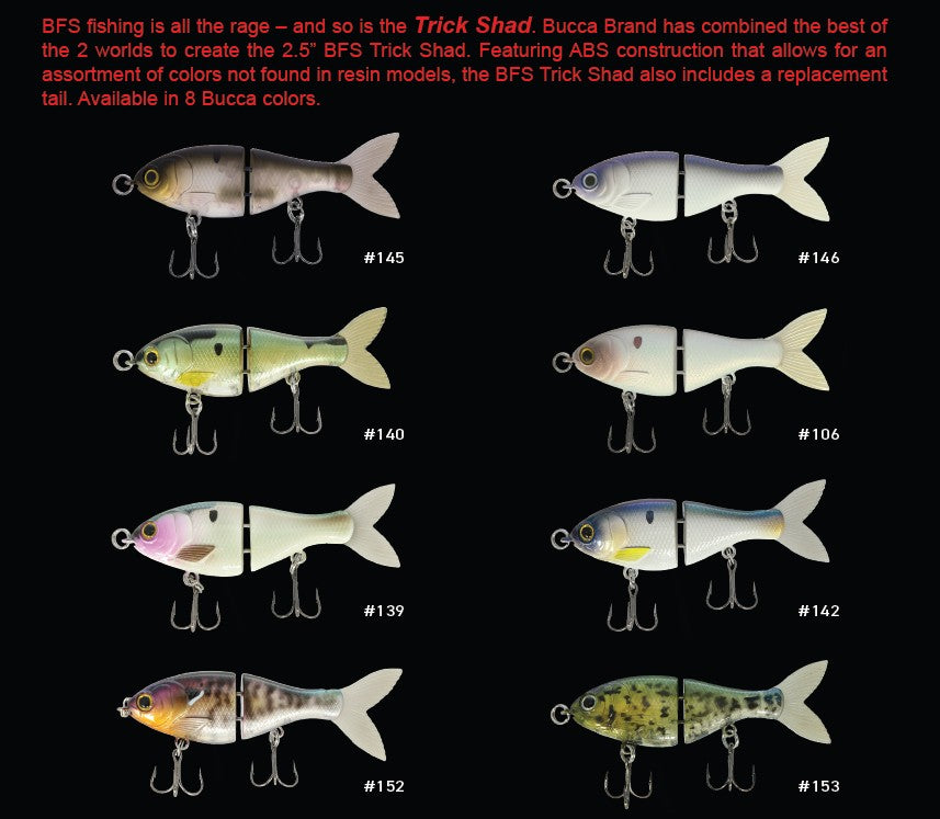 BUCCA BFS TRICK SHAD 2.5 INCH - COLOUR: 139 GIZZARD MAGIC