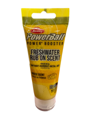 BERKLEY POWERBAIT FRESHWATER RUB ON SCENT - CHEESE YELLOW UV (80ML TUBE)
