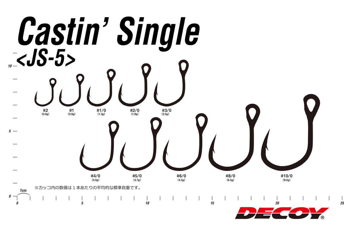 DECOY CASTING SINGLE JS-5 - #4/0 (5-PIECE PACK)
