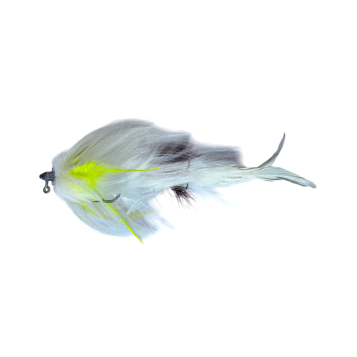 FEATHER STRIKE JIG FLY 3/4OZ (WITH REAR SINGLE HOOK) - COLOUR: COCKATOO