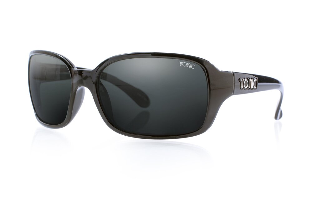 TONIC COVE POLARISED SUNGLASSES - GLASS GREY PHOTOCHROMIC LENSE (GLOSS BLACK FRAME)