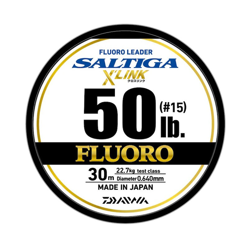 DAIWA SALTIGA X-LINK FLUORO LEADER 60LB (30M)
