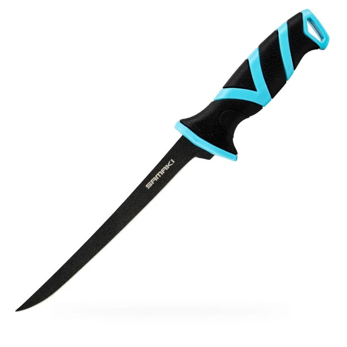 SAMAKI DRAGON BLADE TEFLON COATED STAINLESS STEEL 7.5 INCH ALLROUND FILLET KNIFE