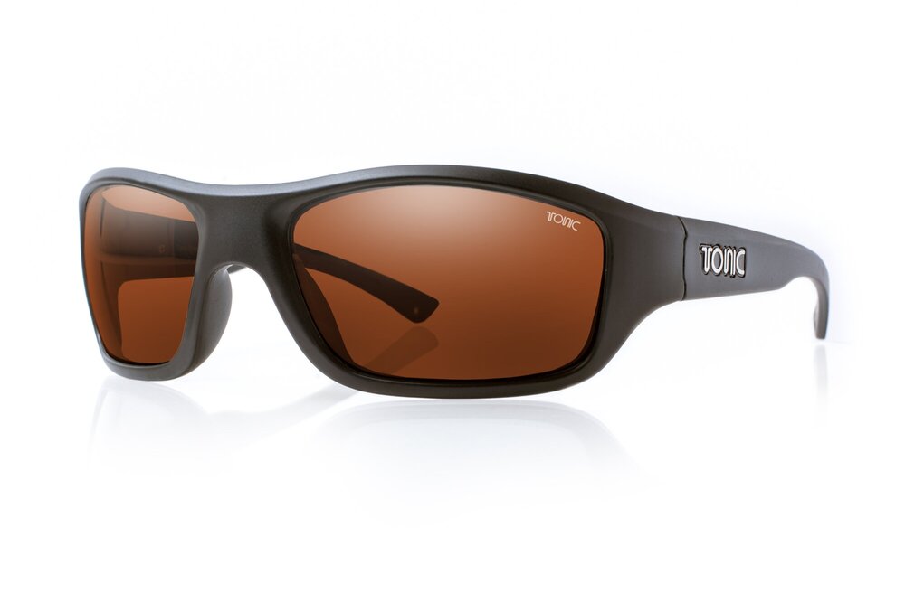 TONIC EVO POLARISED SUNGLASSES - GLASS COPPER PHOTOCHROMIC LENSE (MATTE BLACK FRAME)