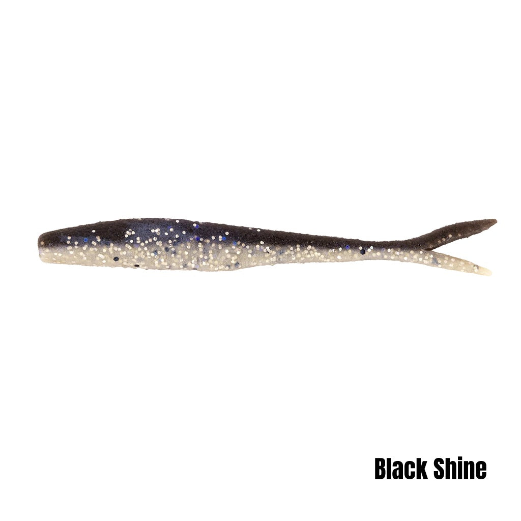 BERKLEY POWERBAIT MAXSCENT FLATNOSE MINNOW 4 INCH - COLOUR: BLACK SHINER