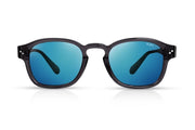 TONIC ECLIPSE POLARISED SUNGLASSES - GLASS BLUE MIRROR HD GREY BASE LENSE (LITHIUM TRANSPARENT GLOSS FRAME)