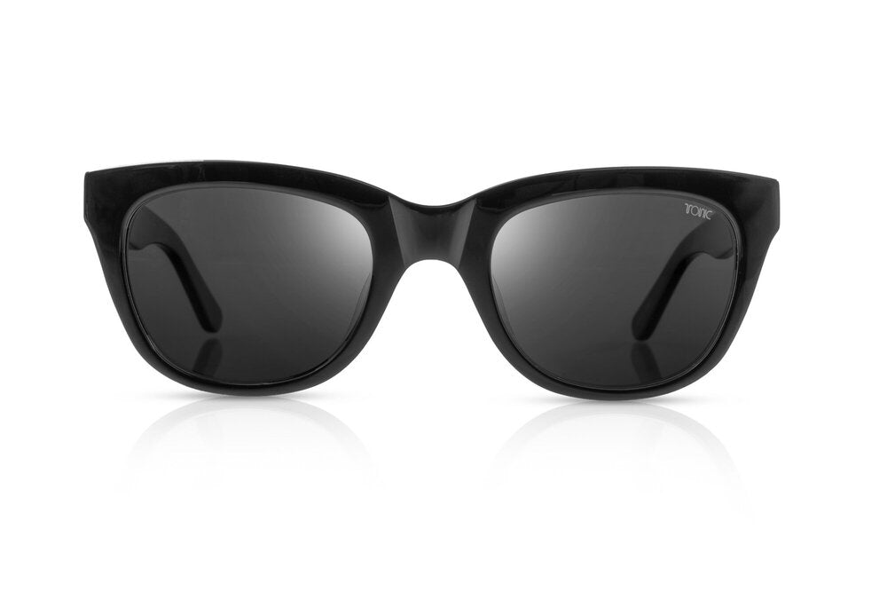 TONIC FLEMINGTON POLARISED SUNGLASSES - GLASS GREY PHOTOCHROMIC LENSE (GLOSS BLACK FRAME)
