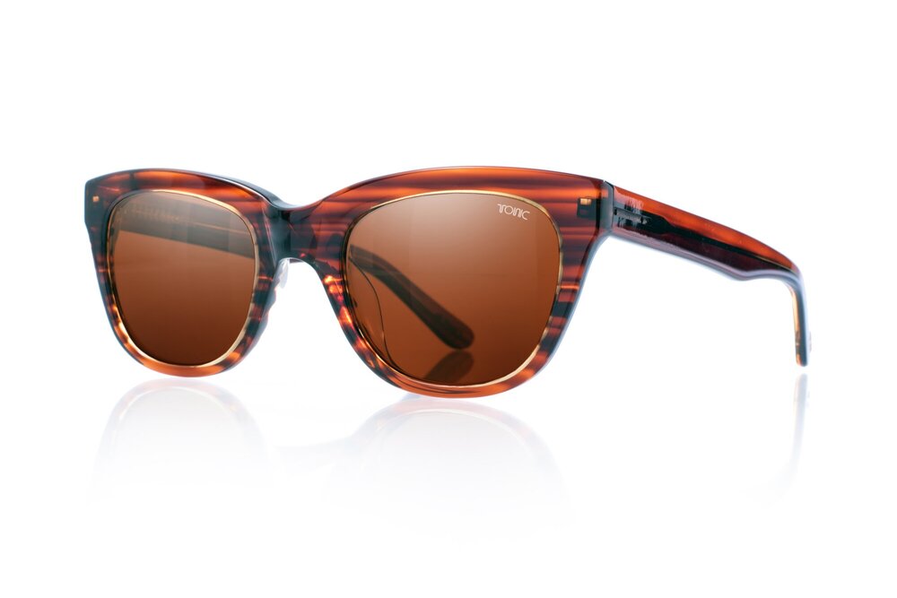 TONIC FLEMINGTON POLARISED SUNGLASSES - GLASS COPPER PHOTOCHROMIC LENSE (GLOSS BROWN FRAME)