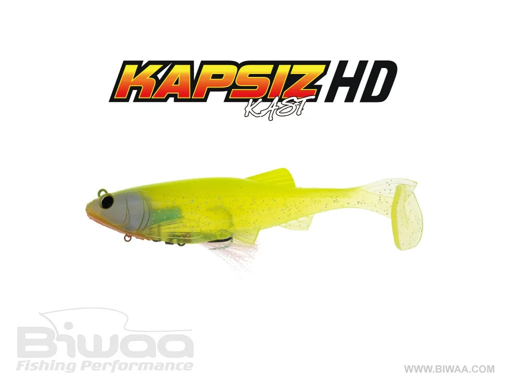 BIWAA KAPSIZ KAST HD 9 (RIGGED SOFT-PLASTIC SWIMBAIT) COLOUR #GC GHOST CHARTREUSE
