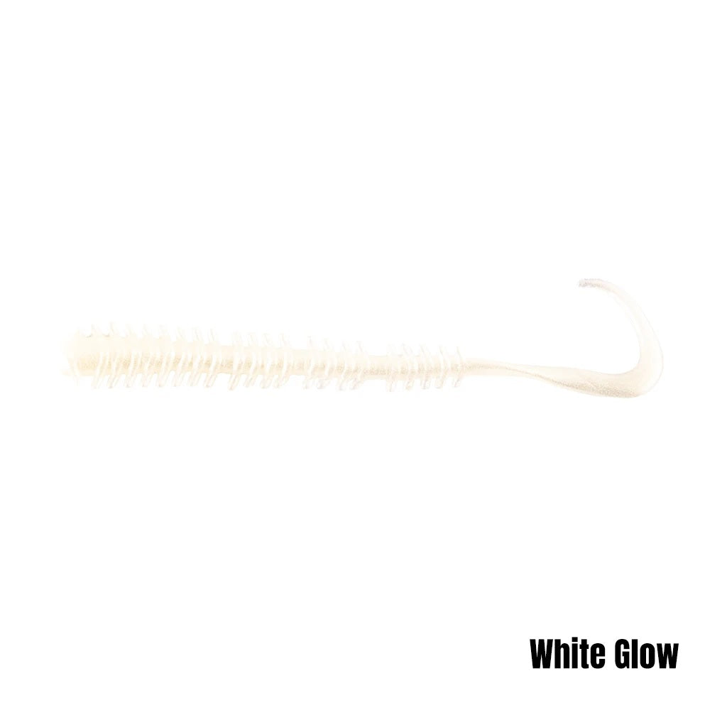 BERKLEY GULP ISOME CURLY 4 INCH - COLOUR: WHITE PEARL GLOW