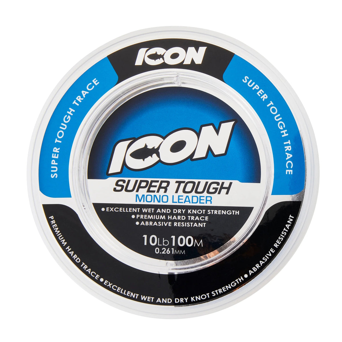 ICON SUPER TOUGH TRACE MONOFILAMENT LEADER (10LB) 100M