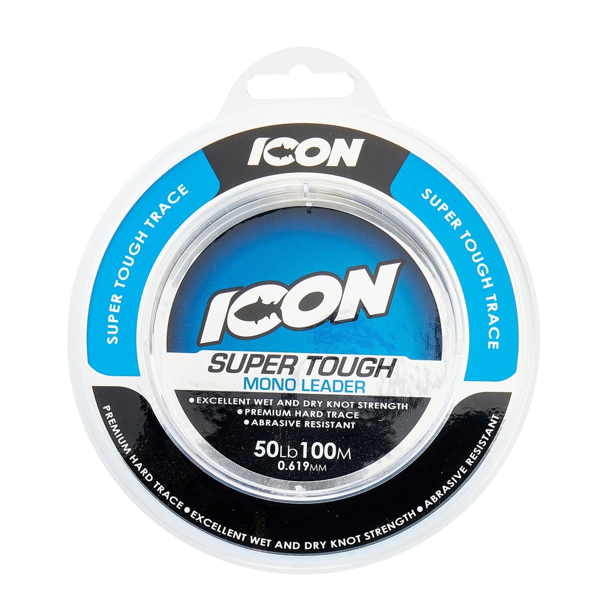 ICON SUPER TOUGH TRACE MONOFILAMENT LEADER (50LB) 100M
