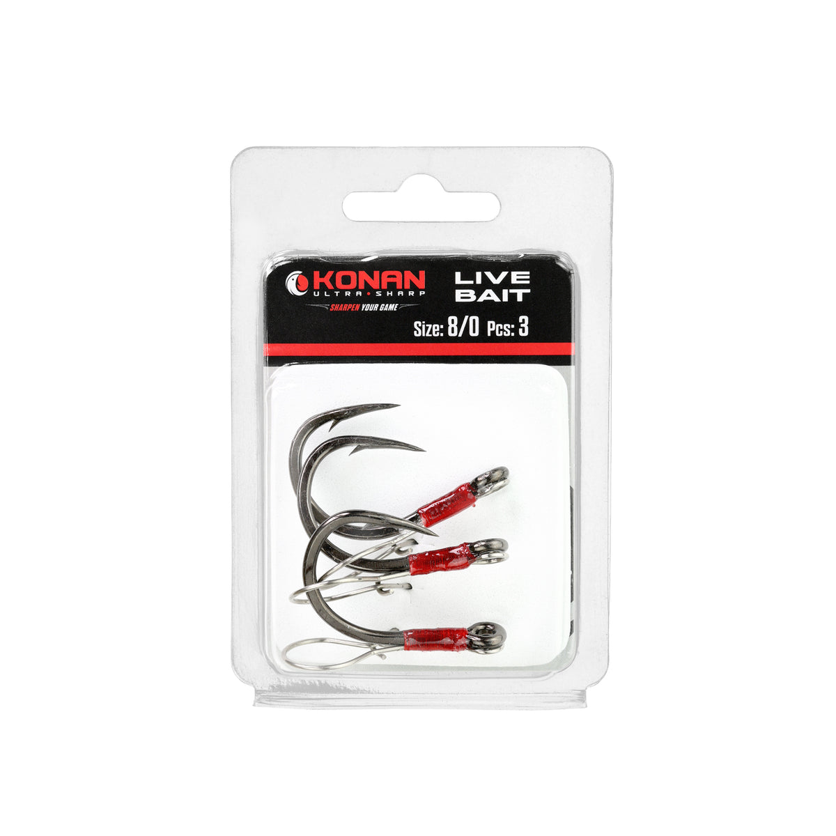 KONAN LIVE BAIT RIG (J-HOOK) #6/0