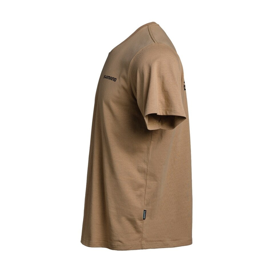 SHIMANO LTG BROWN TROUT T-SHIRT (COLOUR: SAND) - 4X LARGE