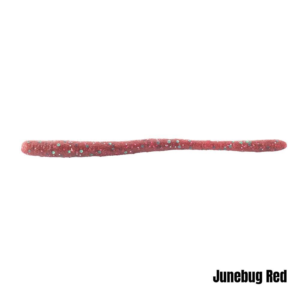 BERKLEY POWERBAIT MAXSCENT D-WORM 3.6 INCH - COLOUR: JUNEBUG RED