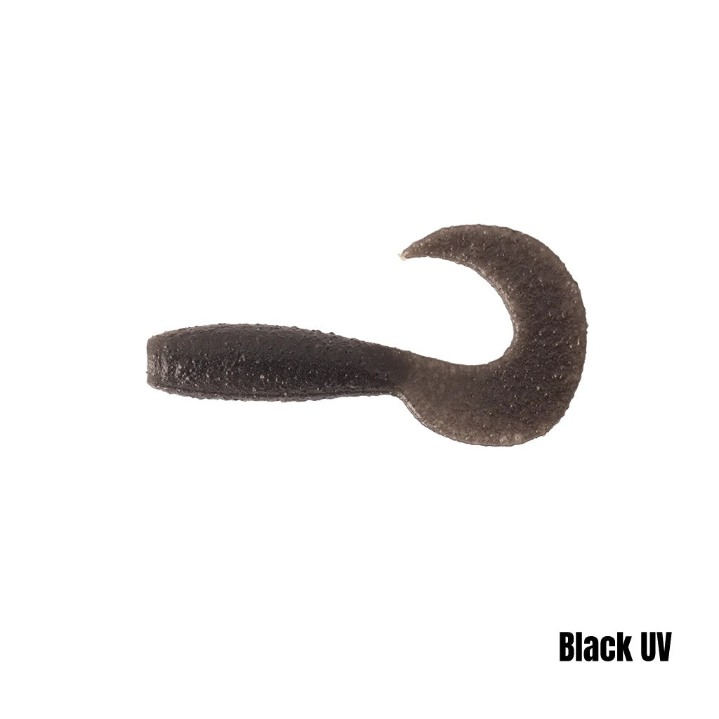 BERKLEY POWERBAIT MAXSCENT GRUB 2.2 INCH - COLOUR: BLACK UV