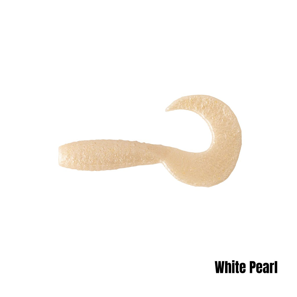 BERKLEY POWERBAIT MAXSCENT GRUB 2.2 INCH - COLOUR: WHITE PEARL