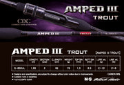 NS BLACK HOLE AMPED III S-602UL (TROUT) SPIN ROD