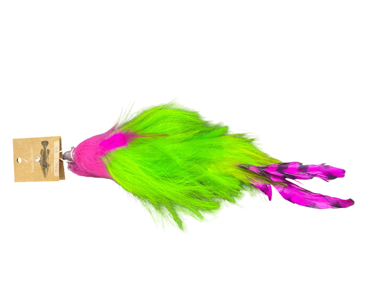 FEATHER STRIKE JIG FLY 3/4OZ (WITH REAR SINGLE HOOK) - COLOUR: OOOZZEE