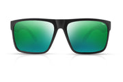 TONIC OUTBACK POLARISED SUNGLASSES - GLASS GREEN MIRROR HD COPPER BASE LENSE (MATTE BLACK FRAME)