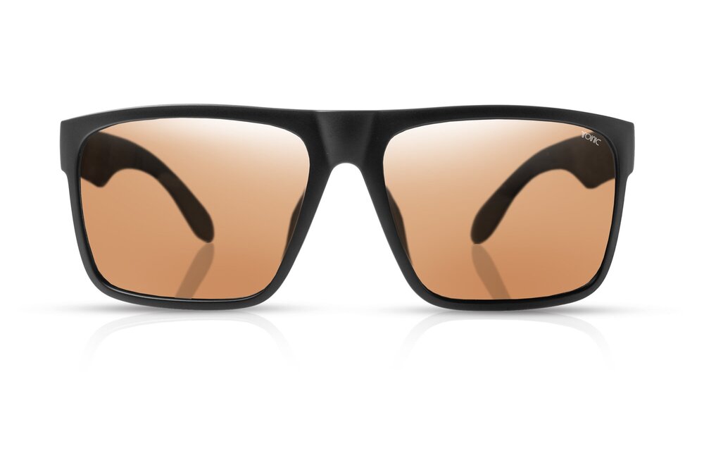 TONIC OUTBACK POLARISED SUNGLASSES - GLASS COPPER NEON LENSE (MATTE BLACK FRAME)