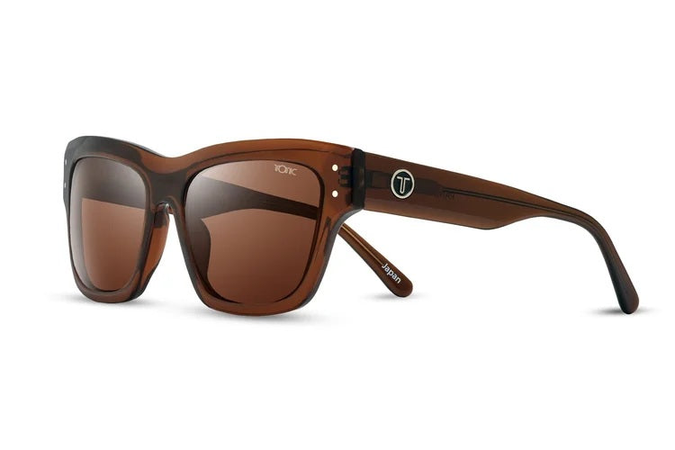 TONIC PANDORA POLARISED SUNGLASSES - GLASS COPPER PHOTOCHROMIC LENSE (TRANSPARENT GLOSS ROOT BEER FRAME)