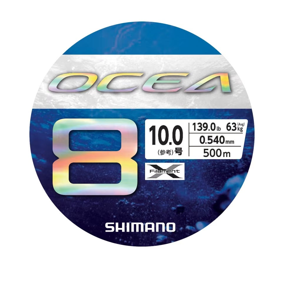 SHIMANO OCEA X8 BRAID PE10.0 (139LB) 500M - MULTI COLOUR