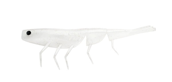 DAIWA BAIT JUNKIE PRAWN 4 INCH - COLOUR: 11 WHITE PEARL